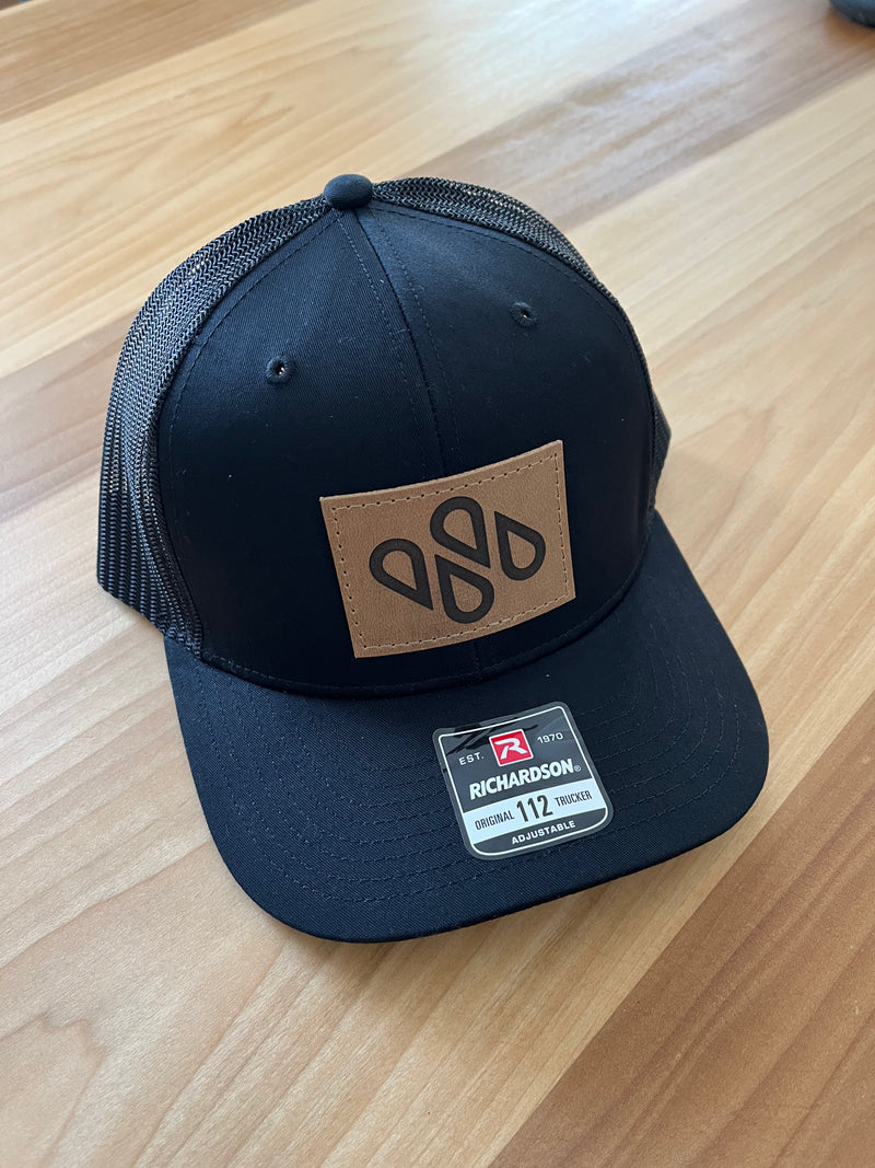 Brown Leather Patch Hat