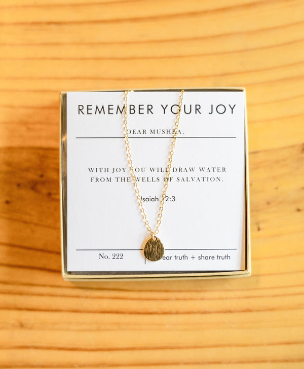 "Remember Your Joy" Necklace